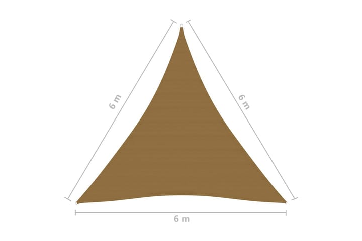 Aurinkopurje 160 g/m² harmaanruskea 6x6x6 m HDPE - Taupe - Puutarhakalusteet - Aurinkosuoja - Aurinkopurje