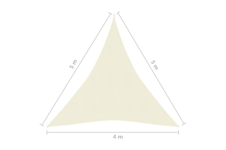 Aurinkopurje 160 g/m² kerma 4x5x5 m HDPE - Kerma - Puutarhakalusteet - Aurinkosuoja - Aurinkopurje