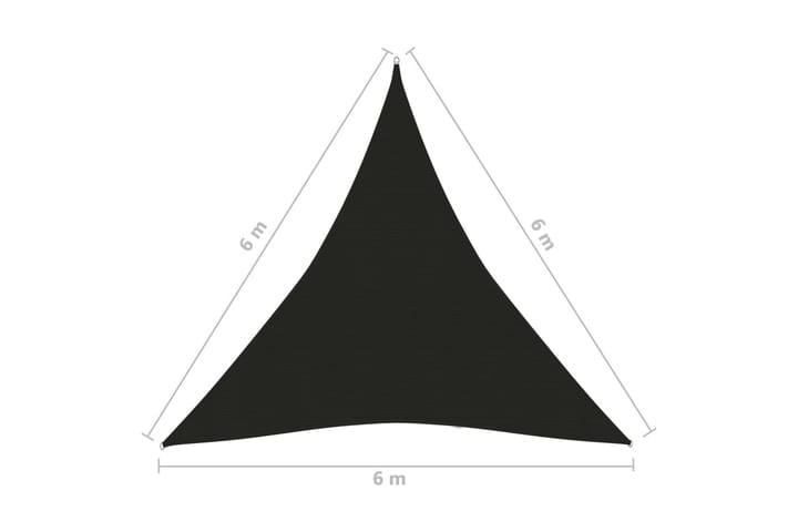 Aurinkopurje 160 g/m² musta 6x6x6 m HDPE - Musta - Puutarhakalusteet - Aurinkosuoja - Aurinkopurje