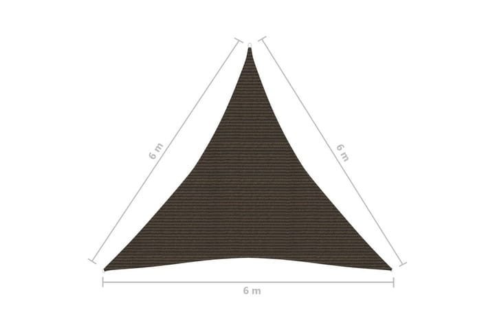 Aurinkopurje 160 g/m² ruskea 6x6x6 m HDPE - Ruskea - Puutarhakalusteet - Aurinkosuoja - Aurinkopurje