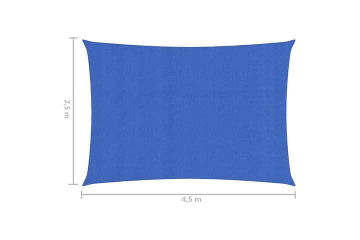 Aurinkopurje 160 g/m² sininen 2,5x4,5 m HDPE - Sininen - Puutarhakalusteet - Aurinkosuoja - Aurinkopurje