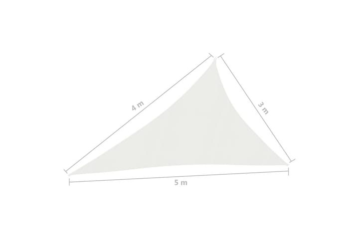 Aurinkopurje 160 g/m² valkoinen 3x4x5 m HDPE - Puutarhakalusteet - Aurinkosuoja - Aurinkopurje