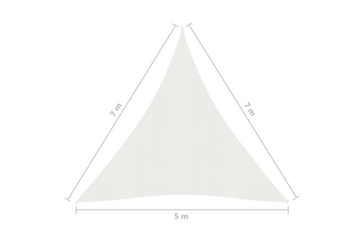 Aurinkopurje 160 g/m² valkoinen 5x7x7 m HDPE - Puutarhakalusteet - Aurinkosuoja - Aurinkopurje