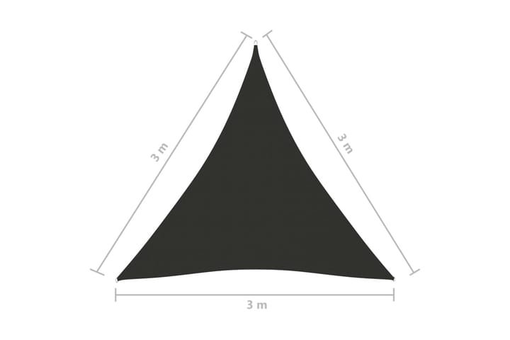 Aurinkopurje Oxford-kangas kolmio 3x3x3 m antrasiitti - Antrasiitti - Puutarhakalusteet - Aurinkosuoja - Aurinkopurje