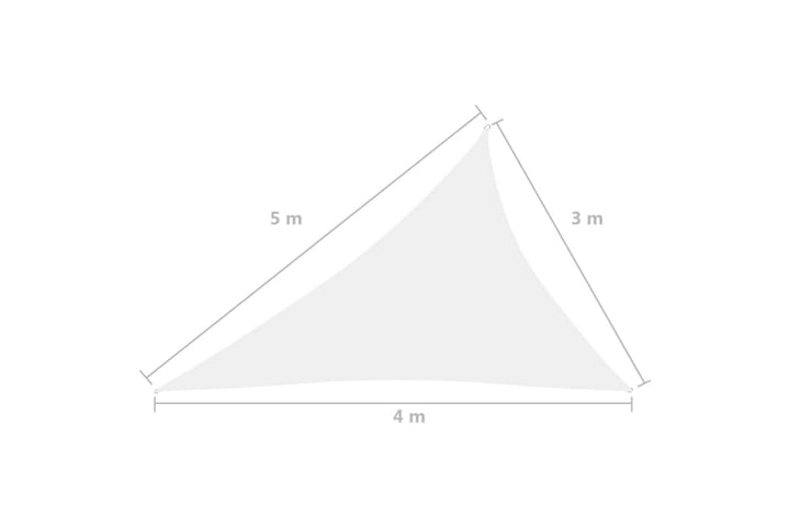 Aurinkopurje Oxford-kangas kolmio 3x4x5 m valkoinen - Aurinkopurje