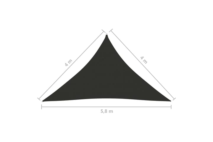 Aurinkopurje Oxford-kangas kolmio 4x4x5,8 m antrasiitti - Antrasiitti - Puutarhakalusteet - Aurinkosuoja - Aurinkopurje