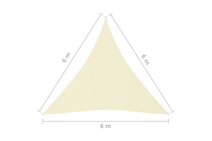 Aurinkopurje Oxford-kangas kolmio 6x6x6 m kerma - Puutarhakalusteet - Aurinkosuoja - Aurinkopurje