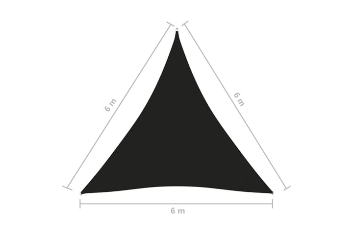 Aurinkopurje Oxford-kangas kolmio 6x6x6 m musta - Musta - Puutarhakalusteet - Aurinkosuoja - Aurinkopurje