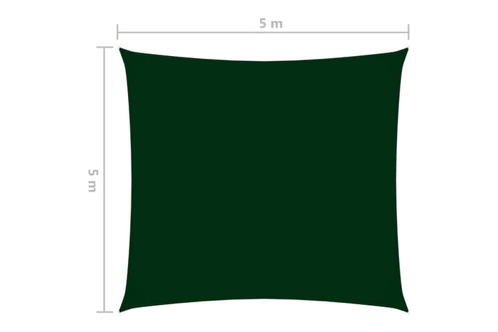 Aurinkopurje Oxford-kangas neliö 5x5 m tummanvihreä - Vihreä - Puutarhakalusteet - Aurinkosuoja - Aurinkopurje