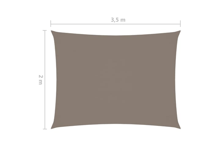 Aurinkopurje Oxford-kangas suorakaide 2x3,5 m harmaanruskea - Taupe - Puutarhakalusteet - Aurinkosuoja - Aurinkopurje