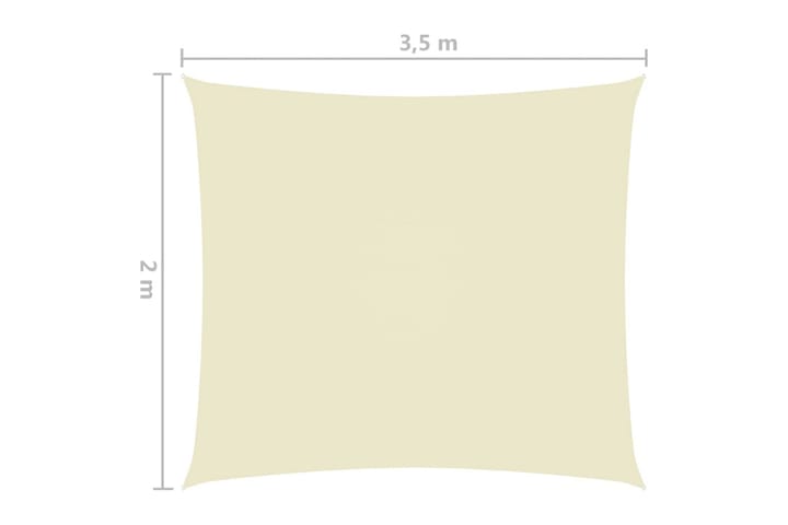 Aurinkopurje Oxford-kangas suorakaide 2x3,5 m kerma - Kerma - Puutarhakalusteet - Aurinkosuoja - Aurinkopurje