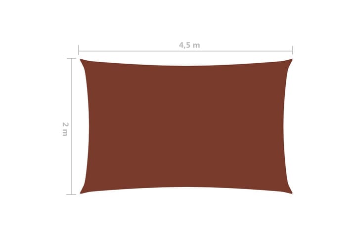 Aurinkopurje Oxford kangas suorakaide 2x4,5 m terrakotta - Puutarhakalusteet - Aurinkosuoja - Aurinkopurje