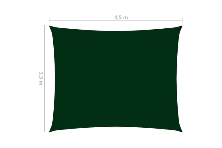 Aurinkopurje Oxford-kangas suorakaide 3,5x4,5 m tummanvihreä - Vihreä - Puutarhakalusteet - Aurinkosuoja - Aurinkopurje