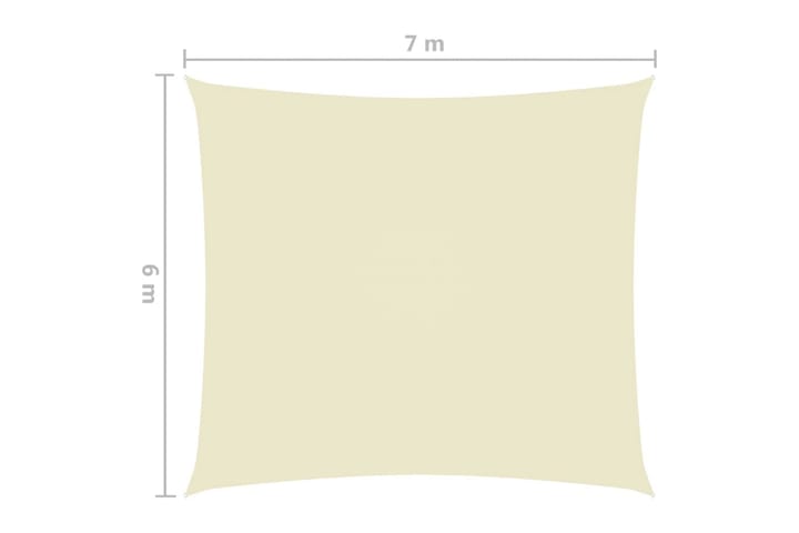 Aurinkopurje Oxford-kangas suorakaide 6x7 m kerma - Kerma - Puutarhakalusteet - Aurinkosuoja - Aurinkopurje