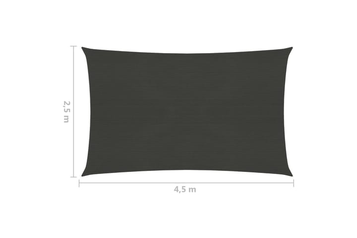 Aurinkopurje 160 g/m² antrasiitti 2,5x4,5 m HDPE - Antrasiitti - Puutarhakalusteet - Aurinkosuoja - Aurinkopurje