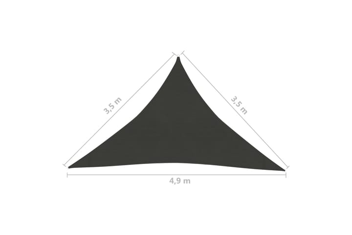 Aurinkopurje 160 g/m² antrasiitti 3,5x3,5x4,9 m HDPE - Antrasiitti - Puutarhakalusteet - Aurinkosuoja - Aurinkopurje