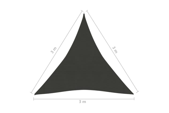 Aurinkopurje 160 g/m² antrasiitti 3x3x3 m HDPE - Antrasiitti - Puutarhakalusteet - Aurinkosuoja - Aurinkopurje