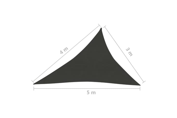 Aurinkopurje 160 g/m² antrasiitti 3x4x5 m HDPE - Puutarhakalusteet - Aurinkosuoja - Aurinkopurje