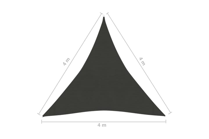 Aurinkopurje 160 g/m² antrasiitti 4x4x4 m HDPE - Antrasiitti - Puutarhakalusteet - Aurinkosuoja - Aurinkopurje