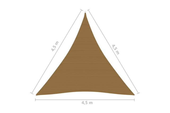 Aurinkopurje 160 g/m² harmaanruskea 4,5x4,5x4,5 m HDPE - Taupe - Puutarhakalusteet - Aurinkosuoja - Aurinkopurje