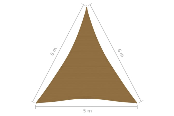 Aurinkopurje 160 g/m² harmaanruskea 5x6x6 m HDPE - Taupe - Puutarhakalusteet - Aurinkosuoja - Aurinkopurje