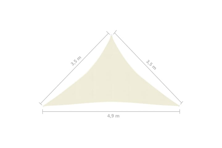 Aurinkopurje 160 g/m² kerma 3,5x3,5x4,9 m HDPE - Kerma - Puutarhakalusteet - Aurinkosuoja - Aurinkopurje