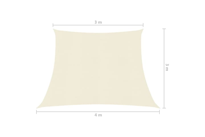 Aurinkopurje 160 g/m² kerma 3/4x3 m HDPE - Kerma - Puutarhakalusteet - Aurinkosuoja - Aurinkopurje