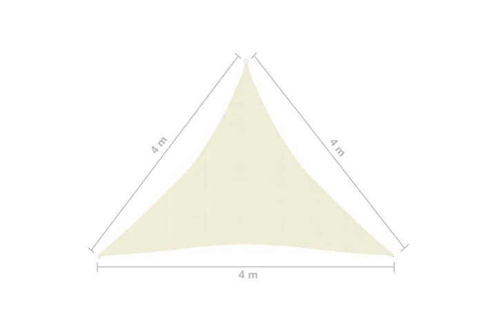 Aurinkopurje 160 g/m² kerma 4x4x4 m HDPE - Kerma - Puutarhakalusteet - Aurinkosuoja - Aurinkopurje