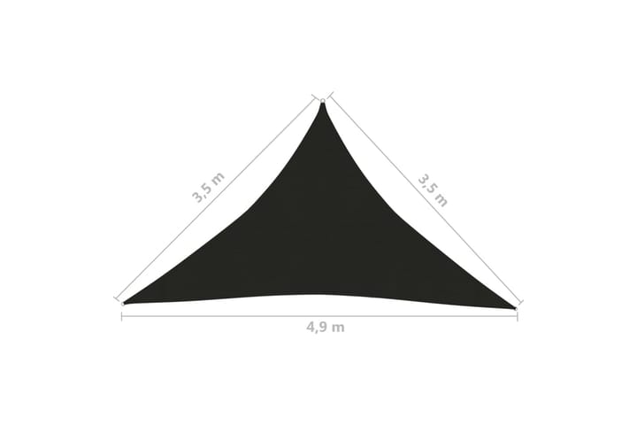 Aurinkopurje 160 g/m² musta 3,5x3,5x4,9 m HDPE - Musta - Puutarhakalusteet - Aurinkosuoja - Aurinkopurje