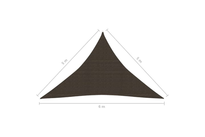 Aurinkopurje 160 g/m² ruskea 5x5x6 m HDPE - Ruskea - Puutarhakalusteet - Aurinkosuoja - Aurinkopurje