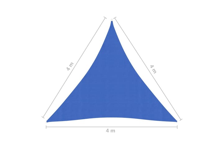 Aurinkopurje 160 g/m² sininen 4x4x4 m HDPE - Sininen - Puutarhakalusteet - Aurinkosuoja - Aurinkopurje