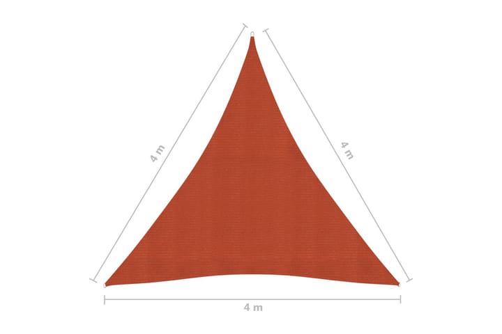 Aurinkopurje 160 g/m² terrakotta 4x4x4 m HDPE - Puutarhakalusteet - Aurinkosuoja - Aurinkopurje