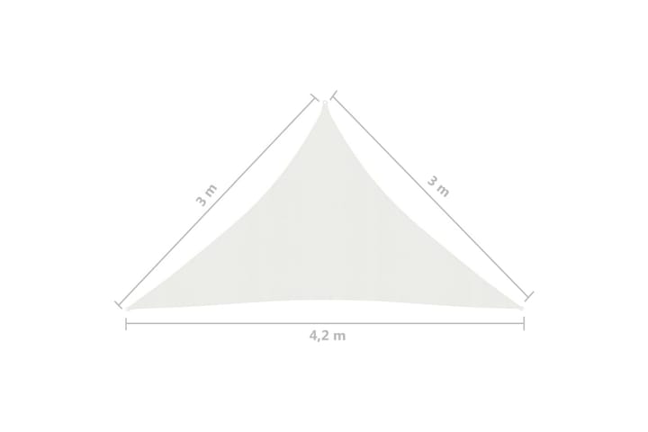 Aurinkopurje 160 g/m² valkoinen 3x3x4,2 m HDPE - Valkoinen - Puutarhakalusteet - Aurinkosuoja - Aurinkopurje