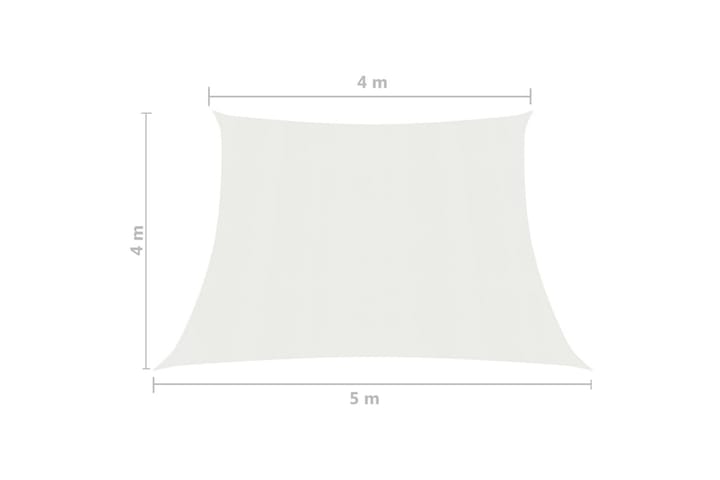 Aurinkopurje 160 g/m² valkoinen 4/5x4 m HDPE - Valkoinen - Puutarhakalusteet - Aurinkosuoja - Aurinkopurje