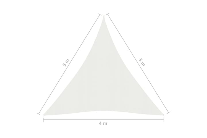 Aurinkopurje 160 g/m² valkoinen 4x5x5 m HDPE - Valkoinen - Puutarhakalusteet - Aurinkosuoja - Aurinkopurje