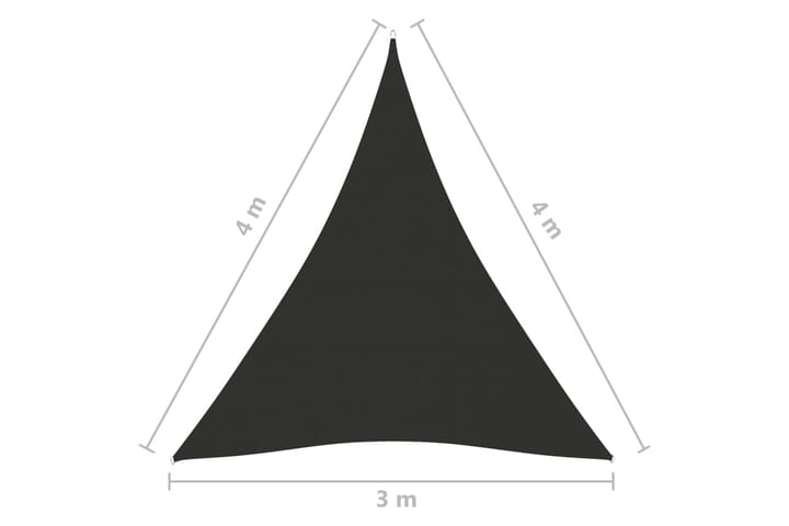 Aurinkopurje Oxford-kangas kolmio 3x4x4 m antrasiitti - Antrasiitti - Puutarhakalusteet - Aurinkosuoja - Aurinkopurje