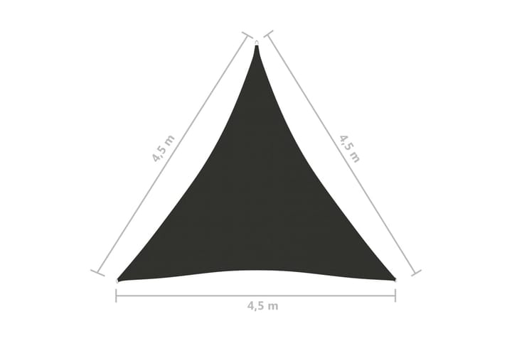 Aurinkopurje Oxford-kangas kolmio 4,5x4,5x4,5 m antrasiitti - Antrasiitti - Puutarhakalusteet - Aurinkosuoja - Aurinkopurje