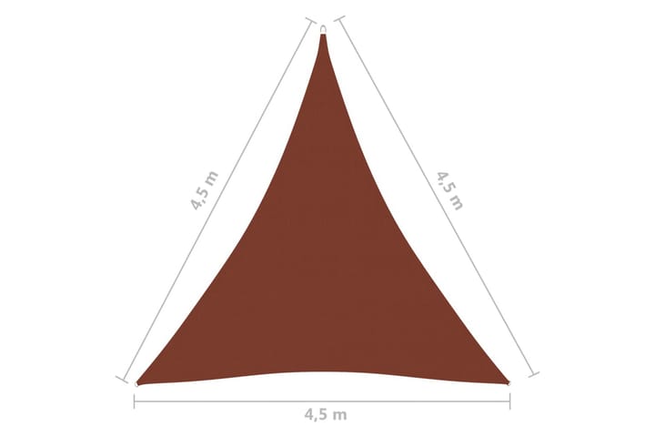 Aurinkopurje Oxford-kangas kolmio 4,5x4,5x4,5 m terrakotta - Puutarhakalusteet - Aurinkosuoja - Aurinkopurje