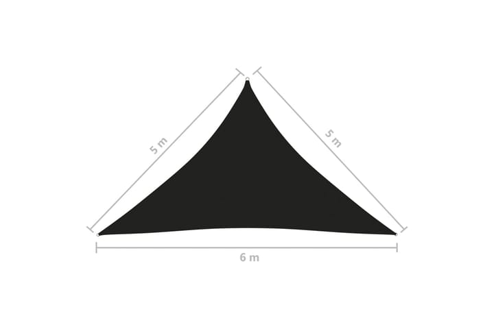 Aurinkopurje Oxford-kangas kolmio 5x5x6 m musta - Musta - Aurinkopurje