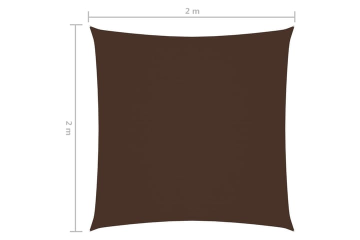 Aurinkopurje Oxford-kangas neliö 2x2 m ruskea - Ruskea - Puutarhakalusteet - Aurinkosuoja - Aurinkopurje