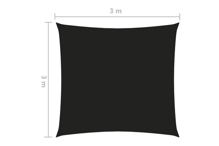 Aurinkopurje Oxford-kangas neliö 3x3 m musta - Musta - Puutarhakalusteet - Aurinkosuoja - Aurinkopurje