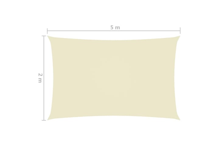 Aurinkopurje Oxford-kangas suorakaide 2x5 m kerma - Puutarhakalusteet - Aurinkosuoja - Aurinkopurje