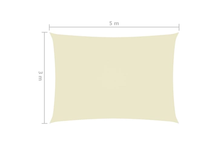 Aurinkopurje Oxford-kangas suorakaide 3x5 m kerma - Puutarhakalusteet - Aurinkosuoja - Aurinkopurje