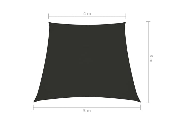 Aurinkopurje Oxford-kangas puolisuunnikas 4/5x3 m - Antrasiitti - Puutarhakalusteet - Aurinkosuoja - Aurinkopurje