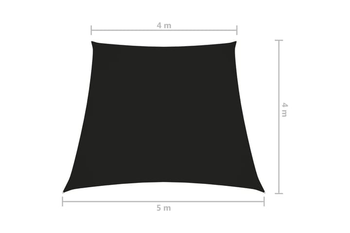 Aurinkopurje Oxford-kangas puolisuunnikas 4/5x4 m musta - Puutarhakalusteet - Aurinkosuoja - Aurinkopurje