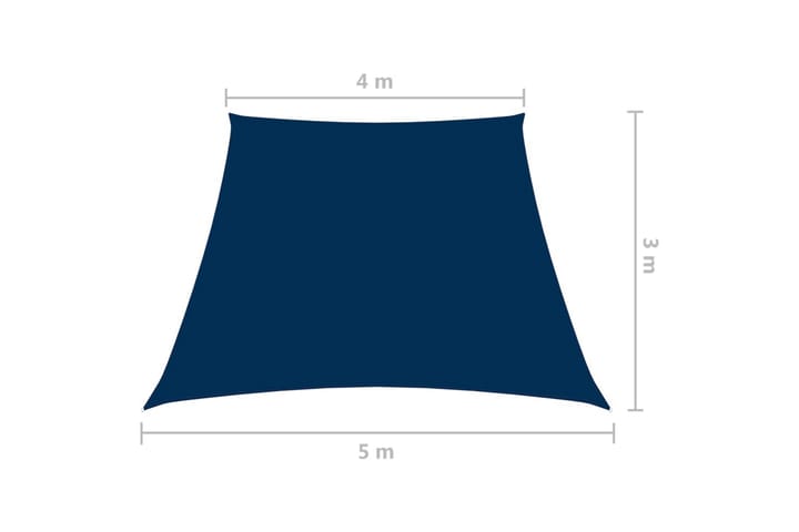 Aurinkopurje Oxford-kangas puolisuunnikas 4/5x3 m sininen - Puutarhakalusteet - Aurinkosuoja - Aurinkopurje