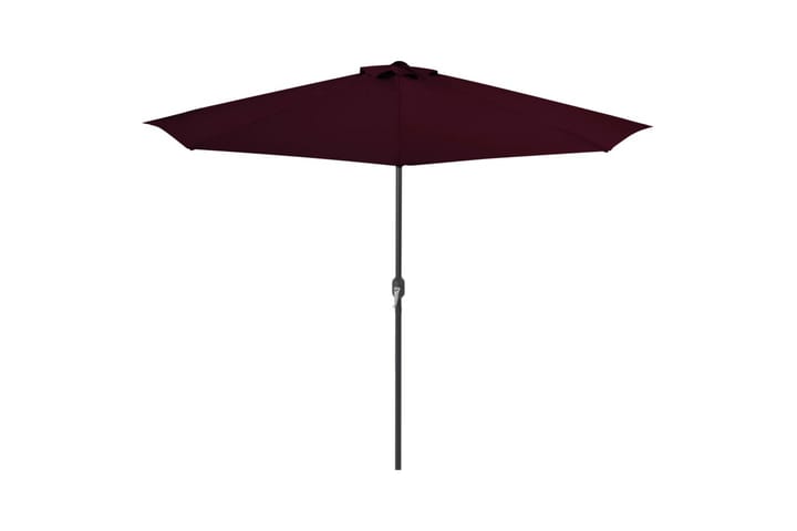 Aurinkovarjo alumiinitanko viininpunainen 300x150x253 cm - Punainen - Parvekevarjo