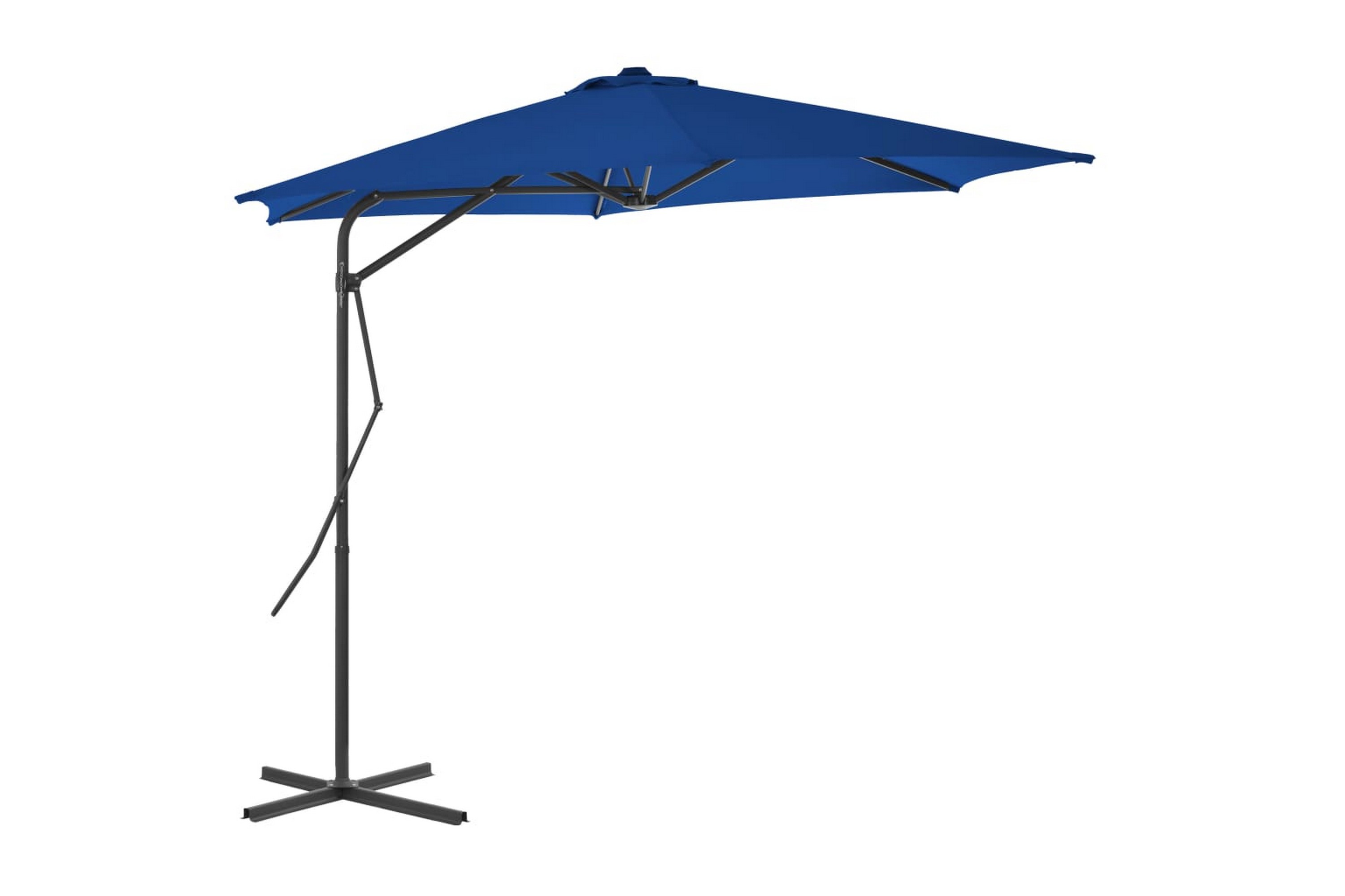 Aurinkovarjo terästangolla sininen 300x230 cm -