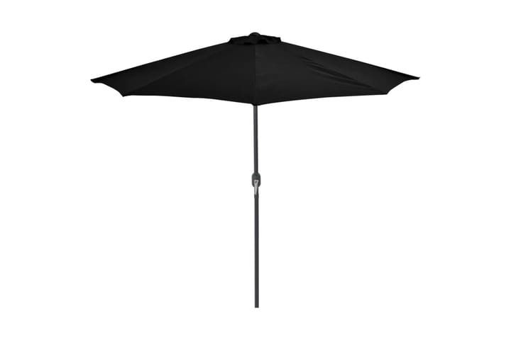 Aurinkovarjo ulkotiloihin alumiinitanko musta 270x135x245cm - Musta - Parvekevarjo