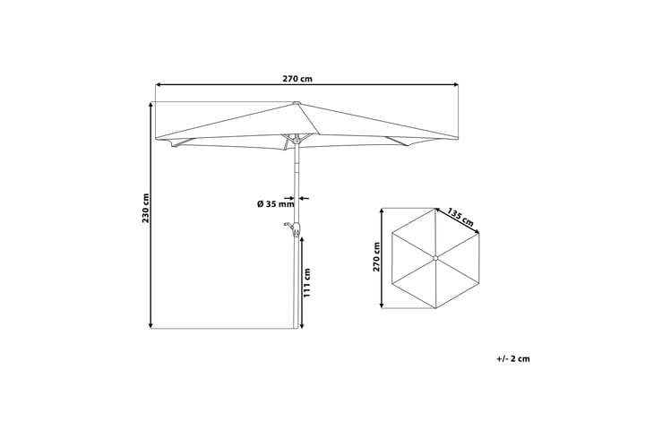 Aurinkovarjo Varese 230 cm - Puutarhakalusteet - Aurinkosuoja - Aurinkovarjo